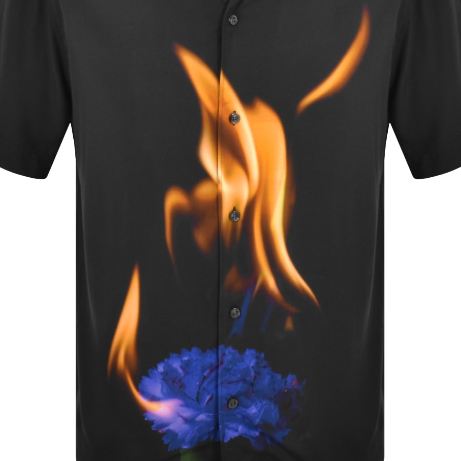 HUGO Espino Flame Graphic Shirt Black